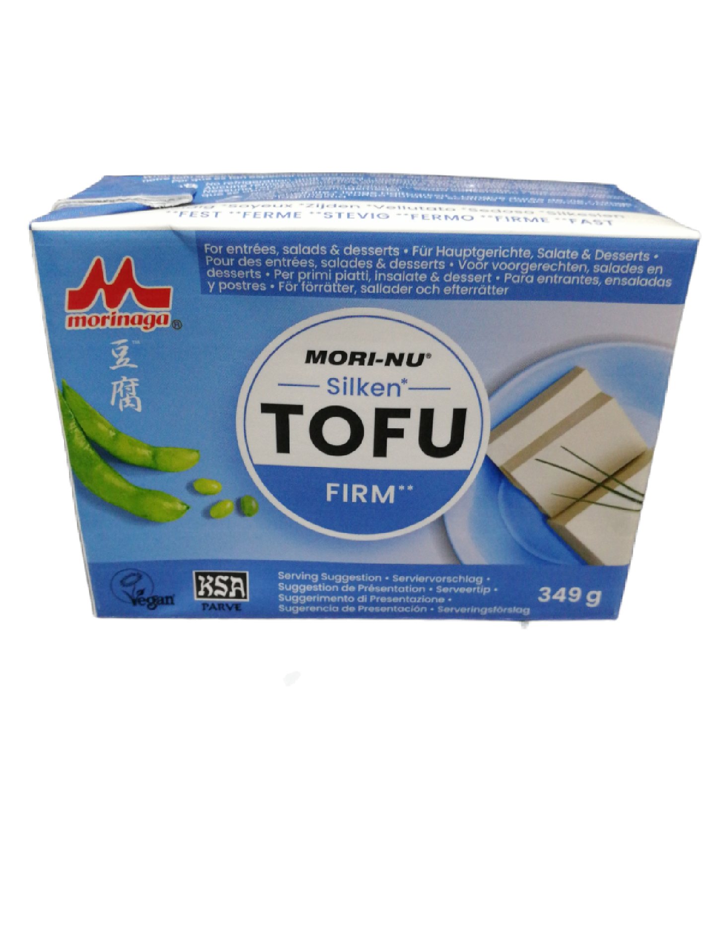 Silken Tofu firm/hart 349g Mori-Nu - Đậu phụ cứng 349g Mori-Nu