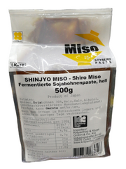 Miso Suppenpaste fermentierte Sojabohnenpaste hell (Aka Miso) 500g SHINJYO - Sốt súp miso (hell-vàng) 500g SHINJYO