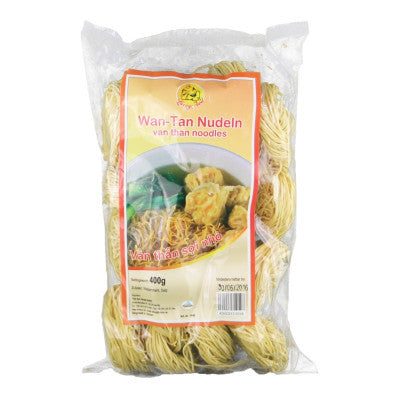 Wontan Nudeln - Nudeln aus Weizenmehl - Mì vằn thắn sợi nhỏ 400g Lucky Food