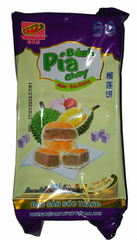 PIA CAKE Dessert Kuchen Vegetarian gefüllt mit Taro und Durian 400g - Bánh pía khoai môn sầu riêng chay 400g TAN HUE VIEN