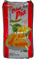 Pia Cake Durian Mung Bean 400g (rot)- Bánh pía đậu xanh sầu riêng (gói đỏ) 400g Tan Hue Vien