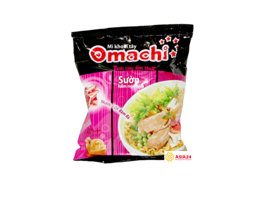 Instantnudeln Omachi Schweinerippchen Geschmack  80g - Mì ăn liền Omachi sườn hầm ngũ quả