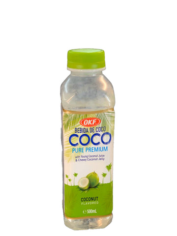 OKF Coco Pure Premium with Coconut Jelly 500ml- Nước dừa non với thạch dừa 500ml