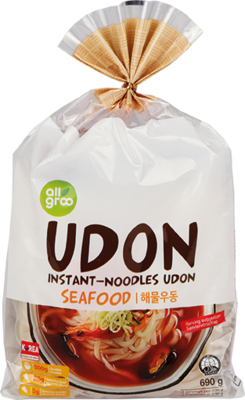 Udon Nudeln, Meeresfrüchte 3 Portionen 690g ALLGROO- Mì Udon Hải sản suất 3 phần 690g ALLGROO