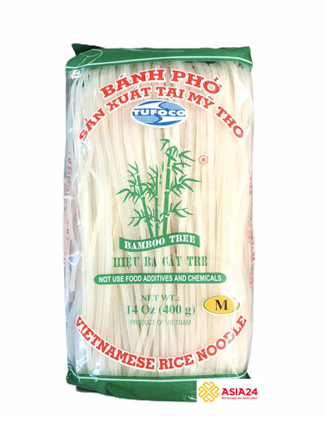 Reisbandnudeln Bamboo Tree - Bánh phở ba cây tre 3mm 400g