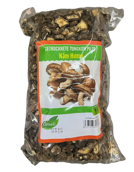 Shiitake getrocknete Pilze klein - Nấm hương cánh nhỏ 1kg Omeli