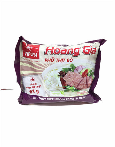 Vifon Rind Instant Reisbandnudeln 120g Hoang Gia- Phở thịt bò Hoàng Gia 120g