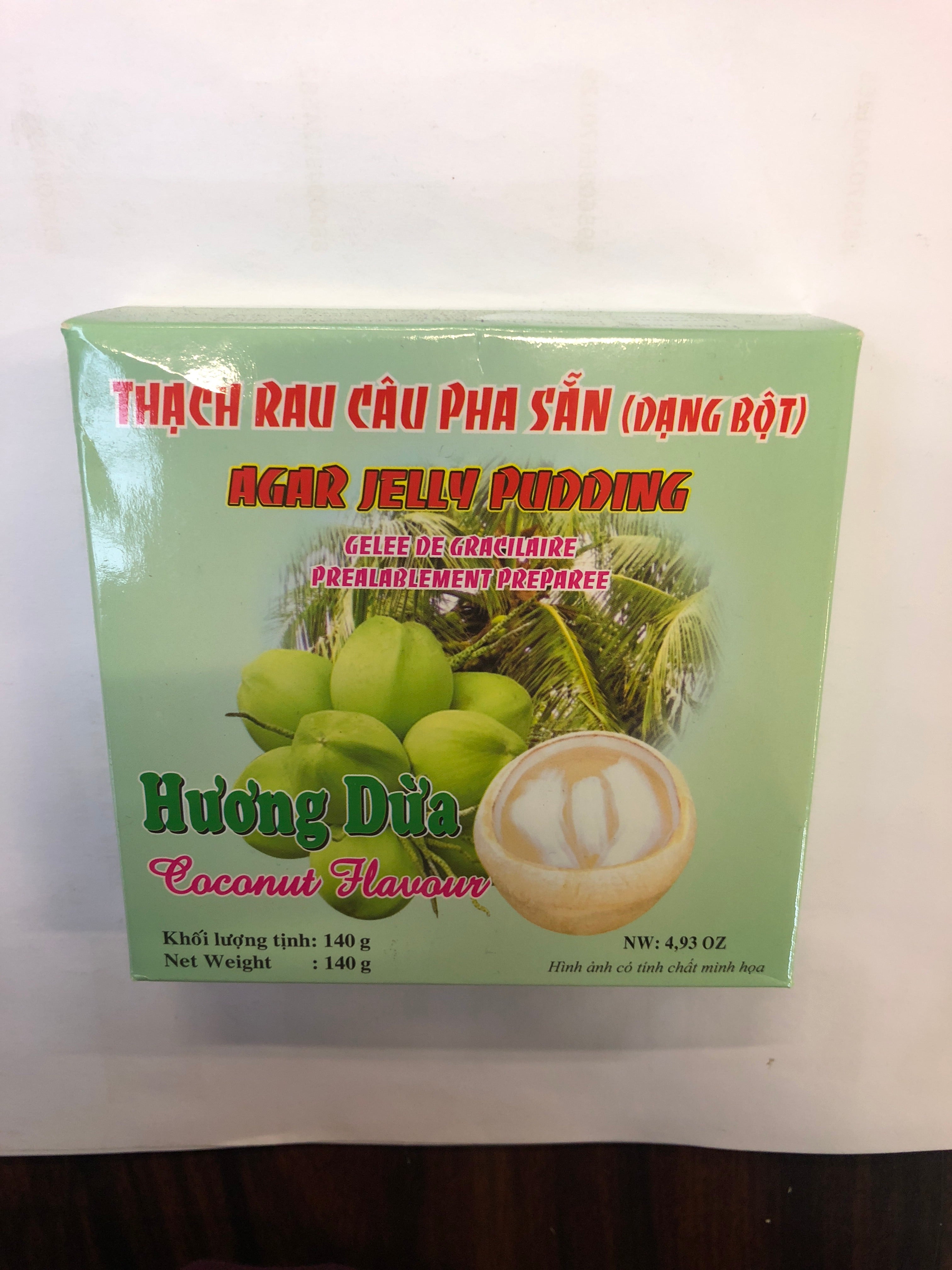 Agar Jelly Puding (Pandan Paste) - Thạch rau câu hương dừa 140g