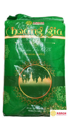 Asia24 Hoang Gia Reis Premium Quality 18kg- Gạo hoàng gia chất lượng cao xanh lá cây 18kg