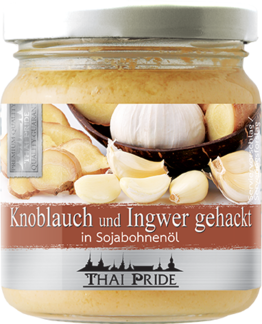 Knoblauch und Ingwer gehackt in Sojabohnen Öl - Gừng tỏi xay ướp dầu 175g Thai Pride