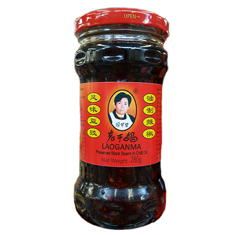 Konserviert schwarzen Bohnen mit Chilli 280g Laoganma - Đỗ đen ngâm ớt